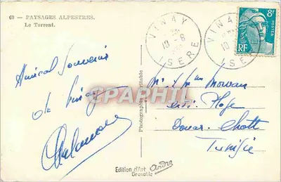 O Torrente — Paisagens Alpinas — Edição de Arte Ordone — Verso