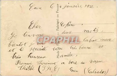Flores de carnelave — Boa Ano — ABC 1775 — Verso