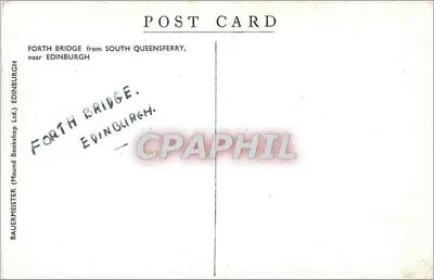 Ponte de Forth — vista desde South Queensferry, perto de Edimburgo — Bauermeister (Mound Bookshop Ltd.) — Verso