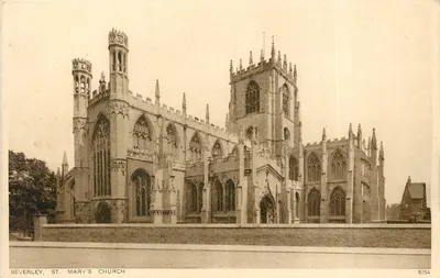 Beverley, Igreja de Santa Maria — vista da igreja gótica — editor Royal Tumbridge Wells