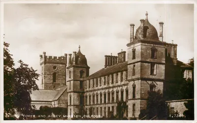 Torre e Mansão da Abadia, Culross — Carta Postal de Valentine — Editor Valentine & Sons Ltd. n° A.7346