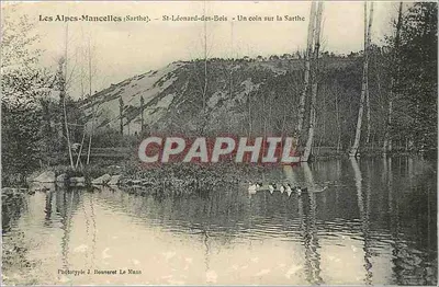 Les Alpes-Mancelles (Sarthe) — St-Léonard-des-Bois — Um canto sobre a Sarthe — Fototipia J. Houverot Le Mans