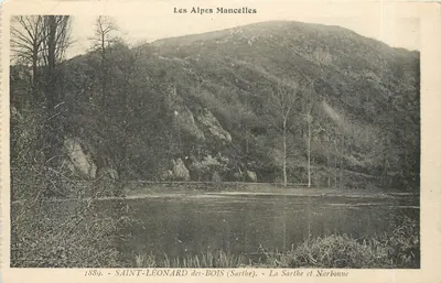 As Alpes Mancelhas — Saint-Léonard-des-Bois (Sarthe) — Bilhete postal antigo datado 1889