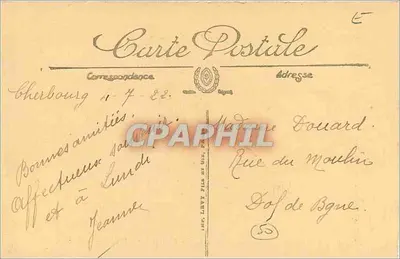 Cherbourg — Statua Napoleona — Katedra Świętej Trójcy — LL. — Rewers