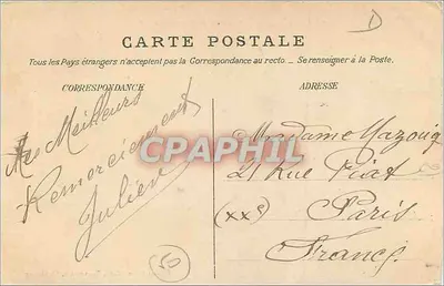 Cherbourg — Kasteel van Tourlaville — Uitgave Maison Ratti, Nouveauautes, Cherbourg — Achterkant