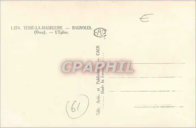 Tesse-la-Madeleine — Bagnoles — Katedra — Wydawca CAEN — Rewers