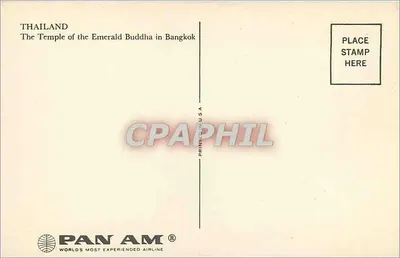 Temple emeraldowy w Bangkoku — Pan Am — numer seryjny nie widoczny — Rewers
