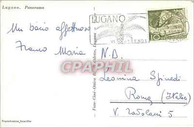 Lugano. Pejzaż — Photo-Ciné-Otica Rinaldi, n°10 — Rewers