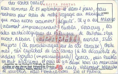 Cholula — Piramida i ruiny archeologiczne — Graphiti — Rewers