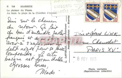 Biarritz — O plateau do Farol — Lavielle, P. 716 — Verso