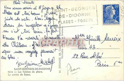 Saint-Georges-de-Didonne — As falésias do farol — M. Beraud — Verso