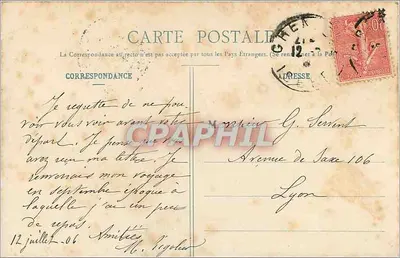 Oisans - O Lago dos Sete-Laux (2.200m de alt.) — Dauphiné, editor L. P., Grenoble, n°429 — Verso