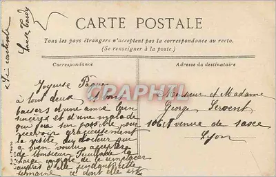 Lyon. Portal da basílica de Fourvières — L.V.B.C. n°39 — Verso