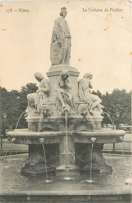 Nîmes — La Fontaine de Pradier — uitgever Jacques Némaire, n° 178