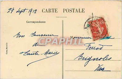 Marseille — Efekt fal na klifie — Wydawca nieznany, n° 21 — Rewers