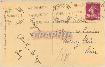 Brzeg nad Boulogne-sur-Mer — Widok na brzeg w kierunku Boulogne-sur-Mer — E. S. — Wydawca EQUIHEN (P.-de-C.) — Rewers
