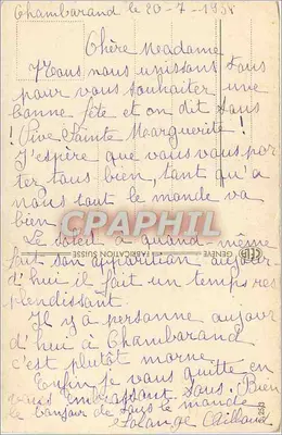 Bouquet of violets — Happy Birthday — Chambardand, Switzerland — Back