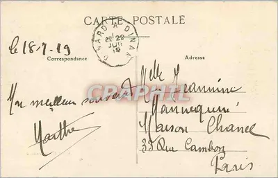 Saint-Malo — De Rade onder de maan, ver in de verte Dinard — uitgever 'Cote d'Emeraude', n° 101 — Achterkant