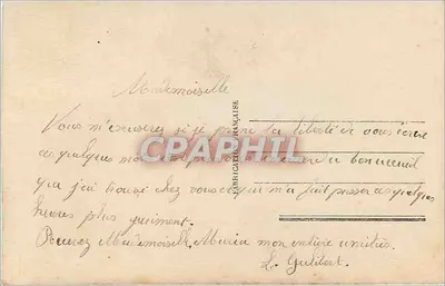 Flower Crown — floral decoration with ribbon — publisher Paris 697 — Back