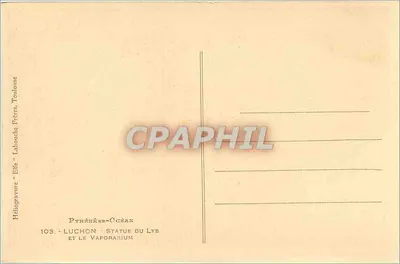 Luchon - Estátua do Lírio e O Vaporarium — Hélèo, n°9 — Verso