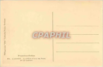 Luchon — Fragment wody w parku i kasyno — Héloïse 'Elfe' n°4 — Rewers