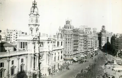 Plaza del General Franco e Ayuntamiento — Valência — Edições Daniel Alfonso y Zamora