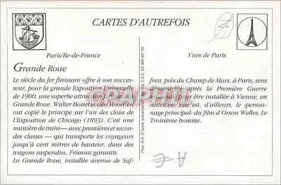 Paris — A Grande Roleta — E.M. n°5064 — Verso