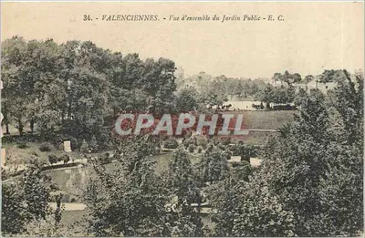 Valenciennes - Vista geral do Jardim Público - E. C.