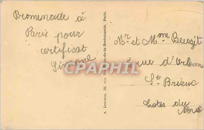 Paryż — Przecinek Haussmann-Italiens — A. Lecourte — Rewers