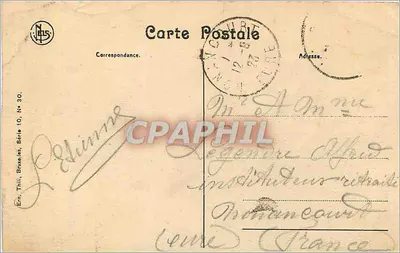 Blankenberge - O Porto - Chegada de peixes — Editor N. Lits, Bruxelas, Série 10, N° 30 — Verso
