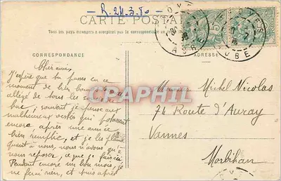 Troyes — Widok kanału — Wydawnictwo 'Maison des Magasins Réunis', Troyes — Rewers