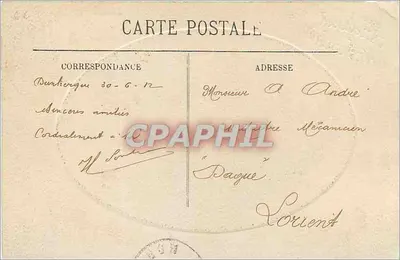 Dunkerque — A Place Jean-Bart — Lembre Afetuoso — Verso