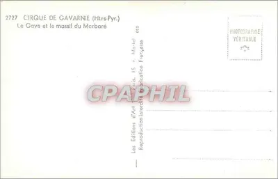 Cirque de Gavarnie (Htés-Pyr.) — Le Gave et le massif du Marboré — Éditions d'Art Martel — Rewers