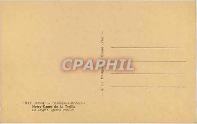 Lille (Nord) - Basiliek-Kathedraal Notre-Dame de la Treille - De Krypte (grote abtsschacht) — Achterkant