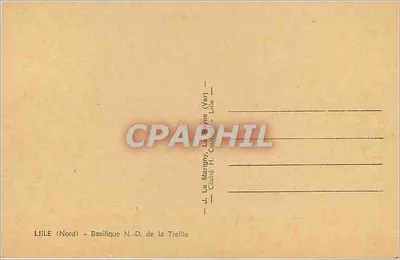 Basílica Nossa Senhora da Treille — Lille (Nord) — J. Le Margny, cliché H. Courtois — Verso