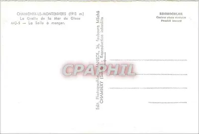 Chamonix-Le-Montenvers — De Grot van de IJszee — MG-5 — Eetkamer — uitg. ANSOL, Chambéry — Achterkant