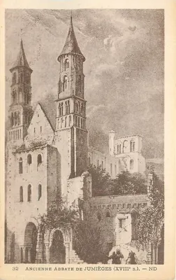 Antiga Abadia de Jumièges (século XVIII) — ND