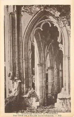 Antiga Abadia de Jumièges — Lado inferior da Igreja de São Pedro — Imp. Levy et Neudolls, Paris