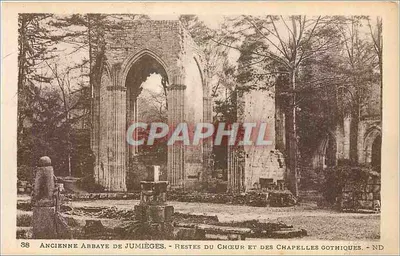 Antiga Abadia de Jumièges — Restos do Coro e das Capelas Góticas — Imp. Levellane, Paris