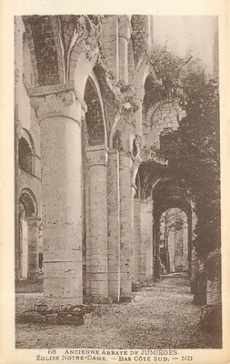 Antiga Abadia de Jumièges — Igreja Notre-Dame — Lado sul inferior