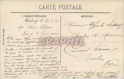 Cherbourg — Vista geral — LL. — Vues Paris n° 6 — Verso