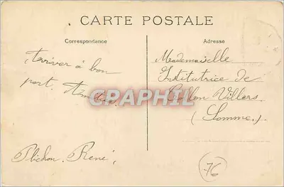 Le Tréport — Perspektive des Kai und des Hafens — Edition de l'Ancre Marine — Rückseite