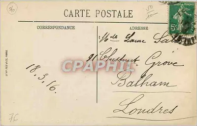 Le Havre — La Place Gambetta — LL. n°97 — Verso