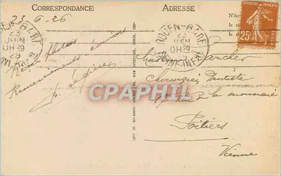 Rouen — Plac Hôtel-de-Ville i Kościół Świętego Ouen — ND — Rewers