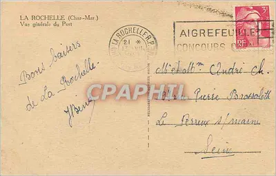 La Rochelle (Char-Mar) — Vista general del Puerto — editor desconocido, número de serie no visible — Reverso
