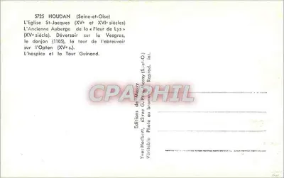 Houdan — Widok panoramiczny — Wydawnictwo Massy — Rewers