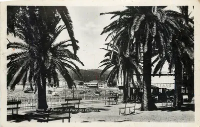 Sainte-Maxime — A Praça dos Palmeiros — Editor Mitage, n° 71056