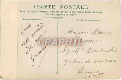 Rouen. A rue de l'Epicerie e a flecha da Catedral — L.V. & Cie, n°299 — Verso