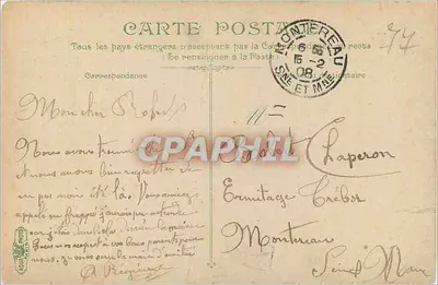 Fontainebleau — Il Palazzo, la Cour des Adieux — Editore: A. Bécl — Verso