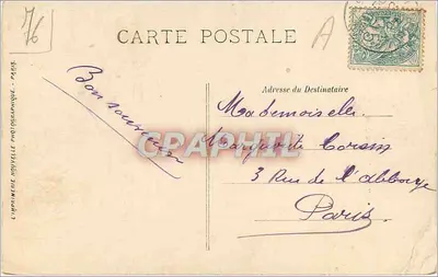 Le Tréport — zachód słońca — LL. — Rewers